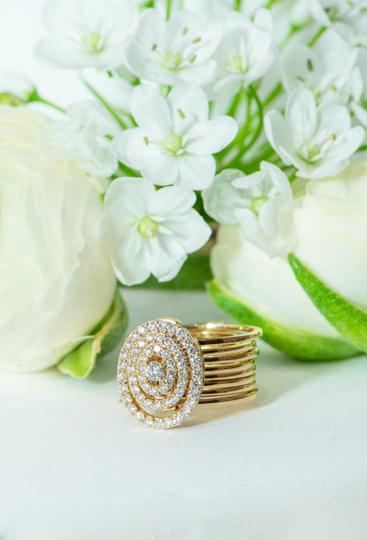 yellow gold diamond bracelet. yellow gold, diamond ring. bangle. one of a kind. two in one. SF jewelry, local jeweler, luxury, fine jewelry, bay area, handmade, gift for her, birthday gift, anniversary gift