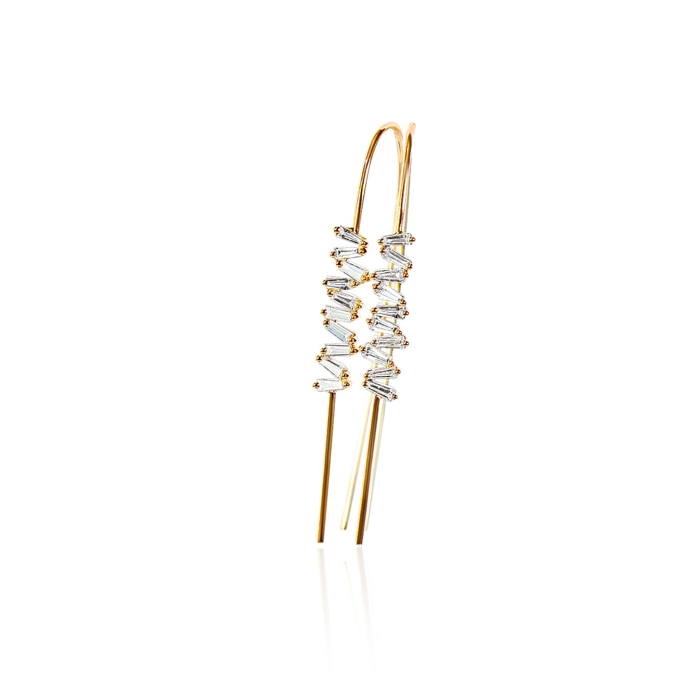 "Bayla" Baguette Diamond Earrings