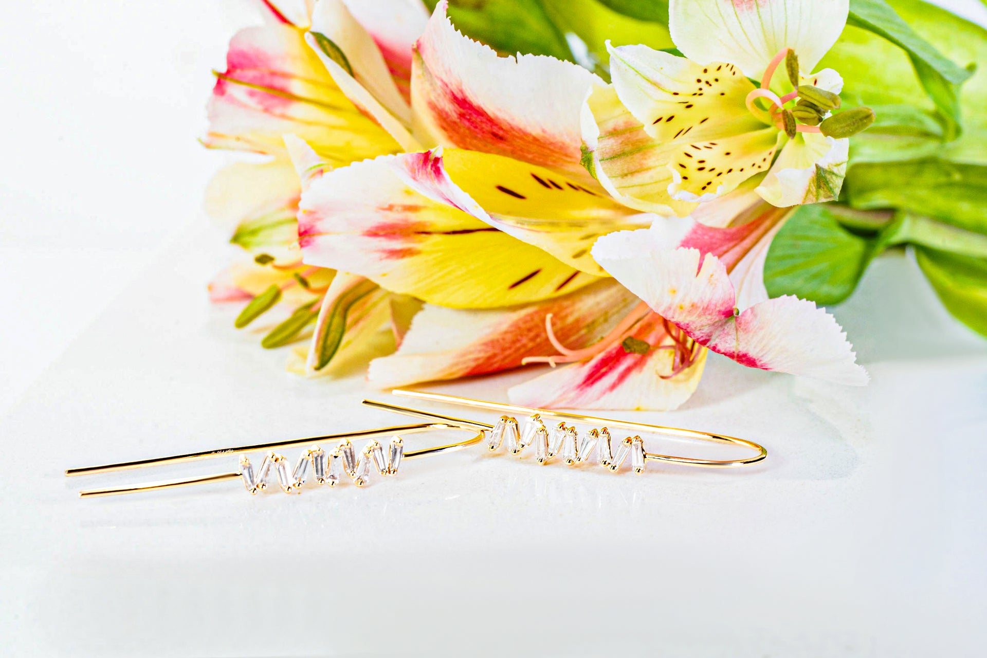 "Bayla" Baguette Diamond Earrings