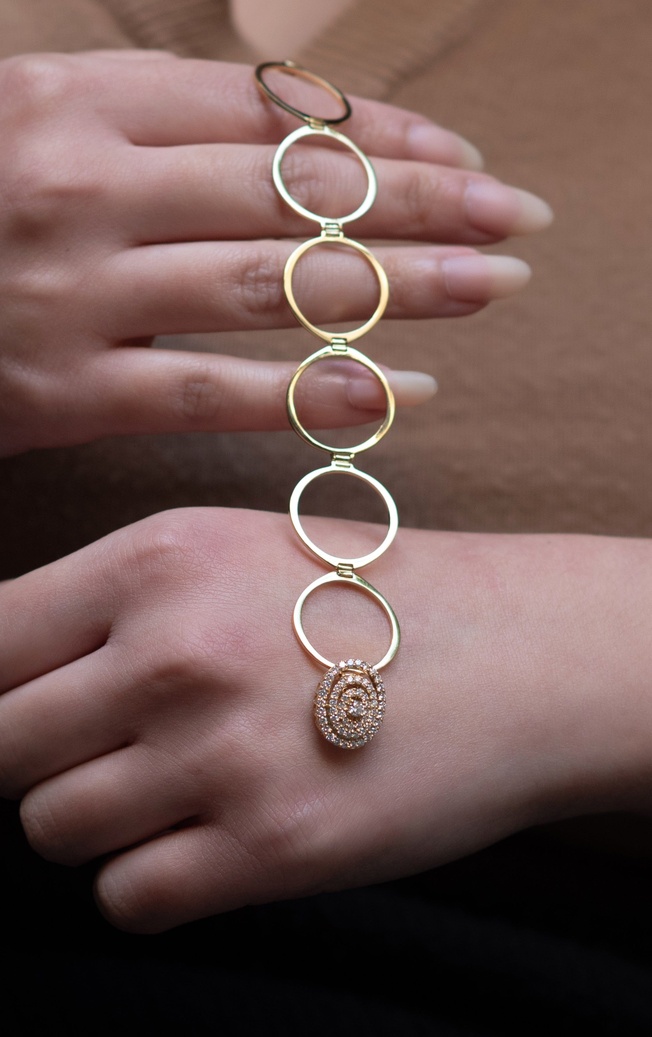 yellow gold diamond bracelet. yellow gold, diamond ring. bangle. one of a kind. two in one. SF jewelry, local jeweler, luxury, fine jewelry, bay area, handmade, gift for her, birthday gift, anniversary gift