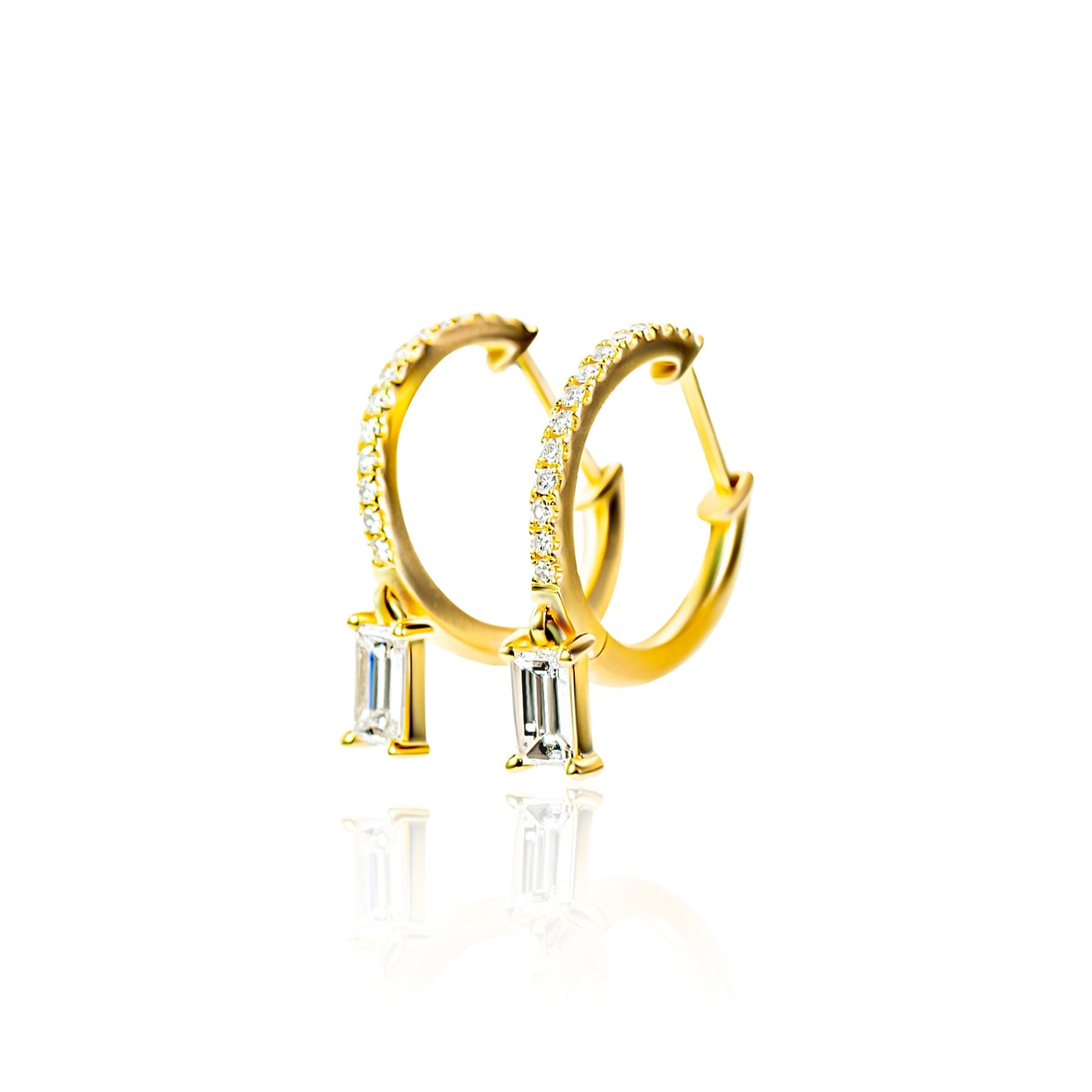 "Hadley" Baguette Dangle Earrings
