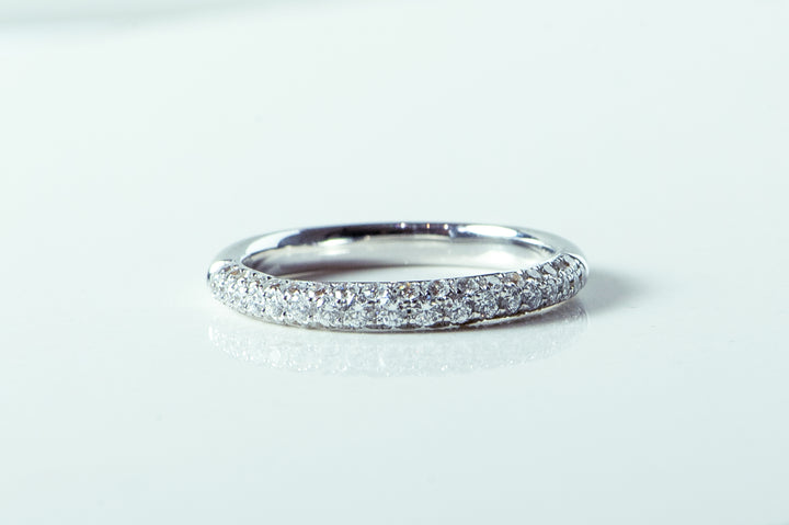white gold and diamond ring. wedding band. women's wedding band. vintage ring. stacking ring. band. SF jewelry, san francisco, jeweler, birthday gift, anniversary gift, gift for her, bay area jewelry, fine jewelry,