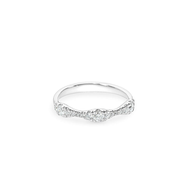 "Emmeline" Graduated Diamond Ring in 14k white 19RD-0.465CTTW