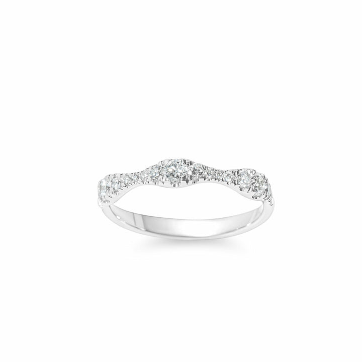 "Emmeline" Graduated Diamond Ring in 14k white 19RD-0.465CTTW