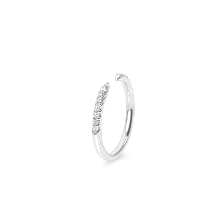 "Frances" Diamond Open Stacking Band in 14k white gold 0.188CTTW