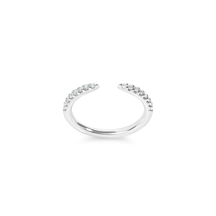 "Frances" Diamond Open Stacking Band in 14k white gold 0.188CTTW