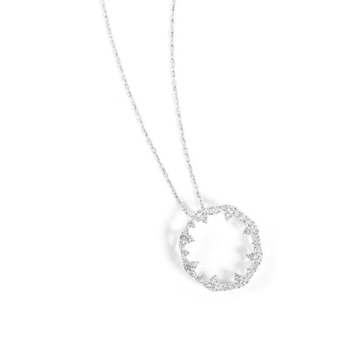 "Lumia" Diamond Circle Pendant 18kw 40RD-051CTTW