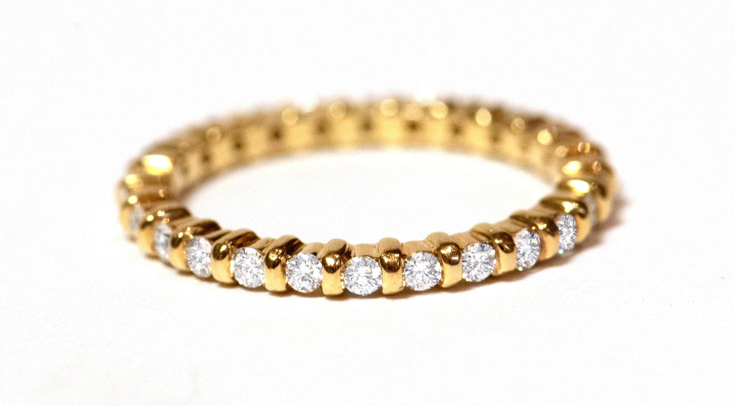 yellow gold and diamond ring. eternity ring. women's wedding band. unique wedding band.SF jewelry, san francisco, jeweler, birthday gift, anniversary gift, gift for her, bay area jewelry, fine jewelry