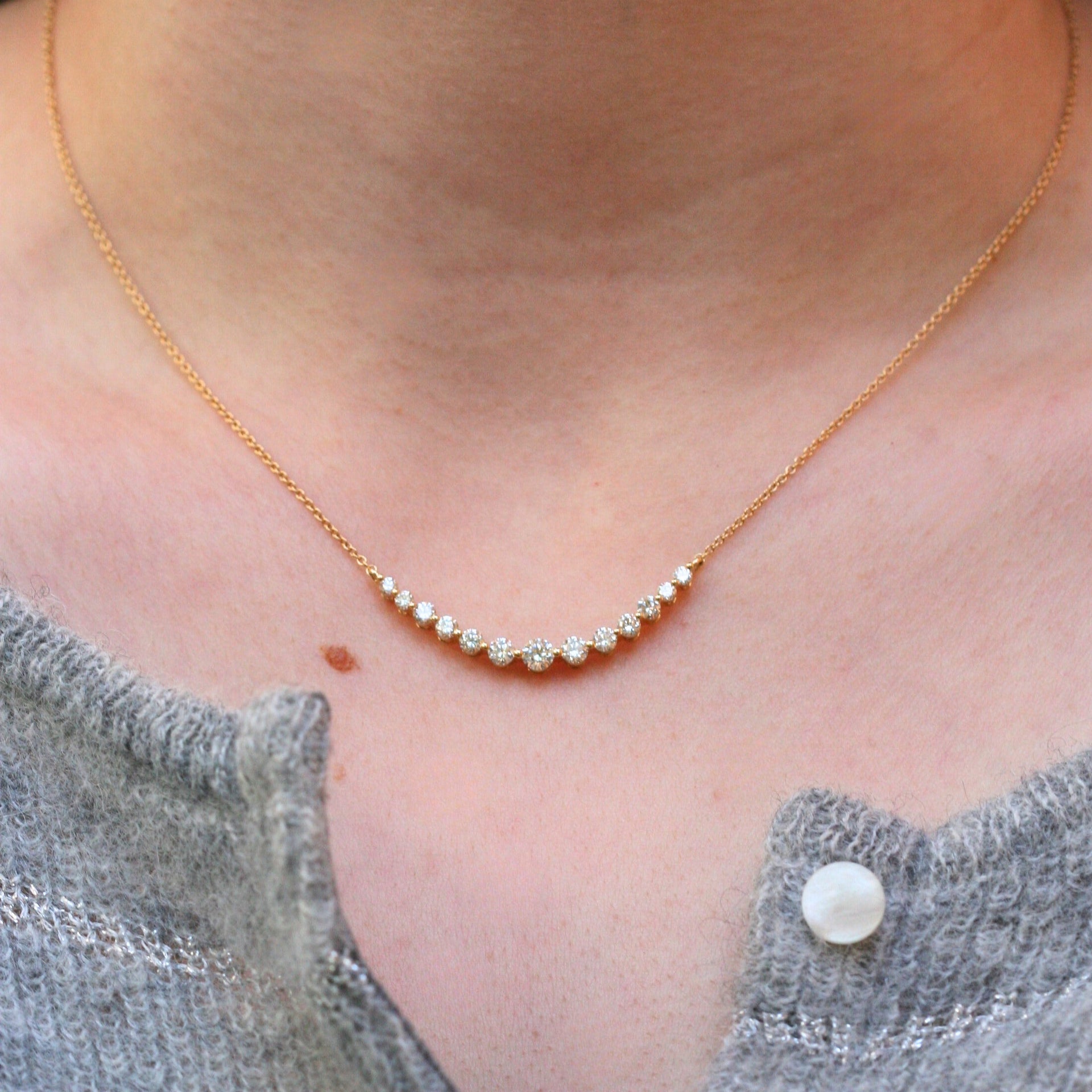 "Smile" Yellow Gold Necklace