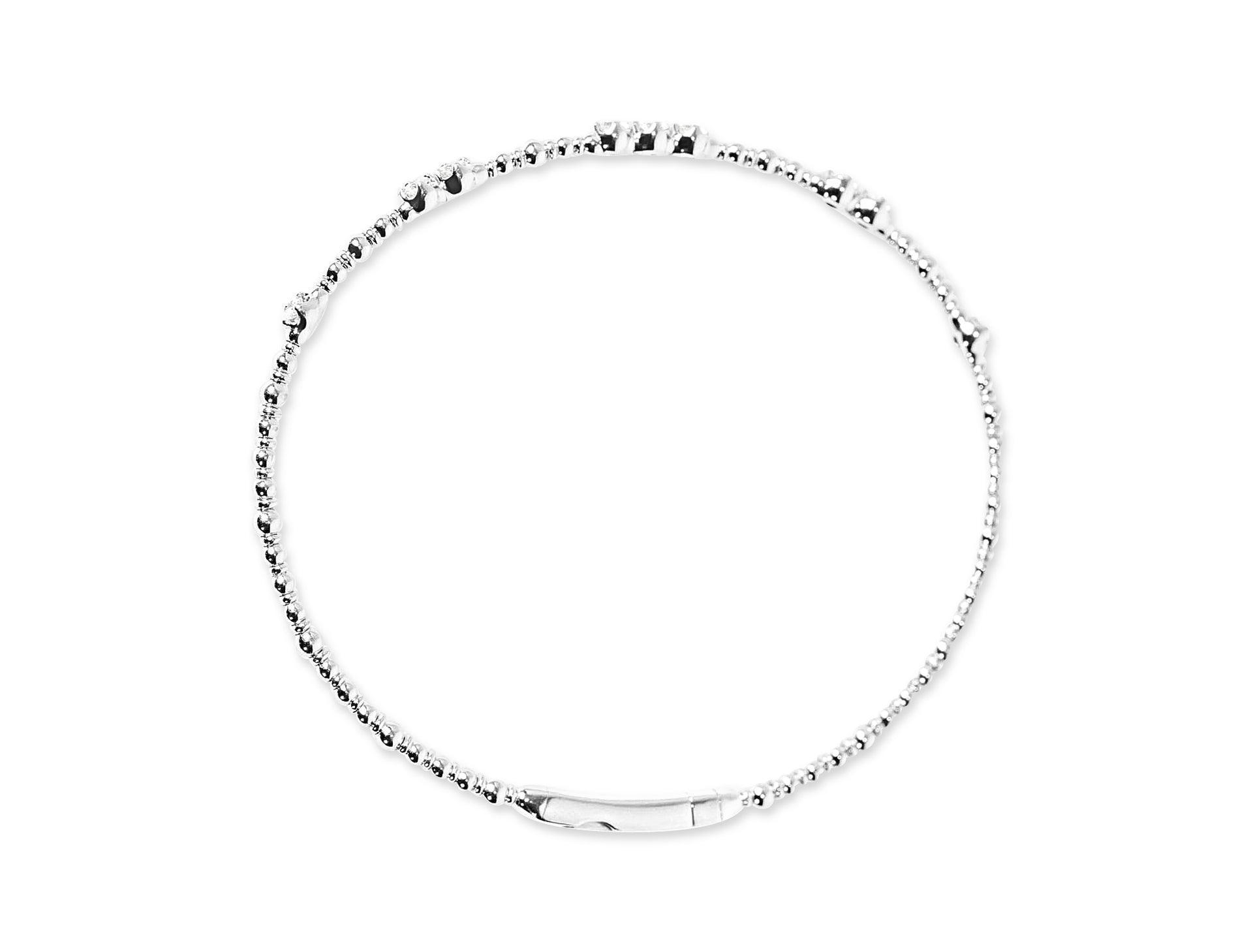 "Stelle" White Gold Bangle