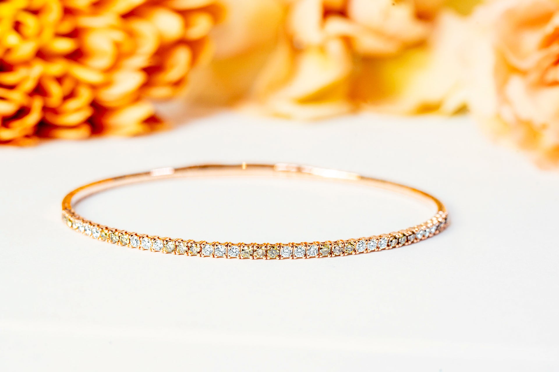 "Ranya" Cognac Diamond Bangle