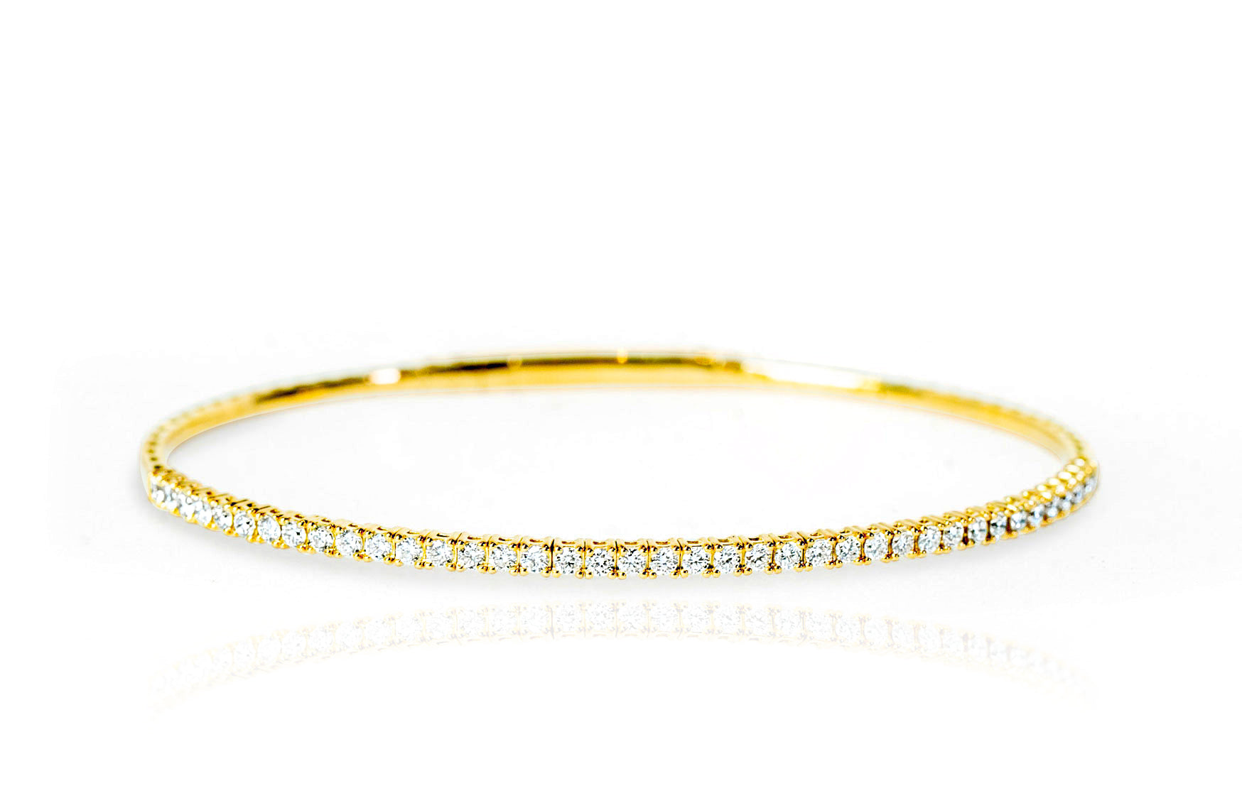 "Ranya" Yellow Gold Diamond Bangle