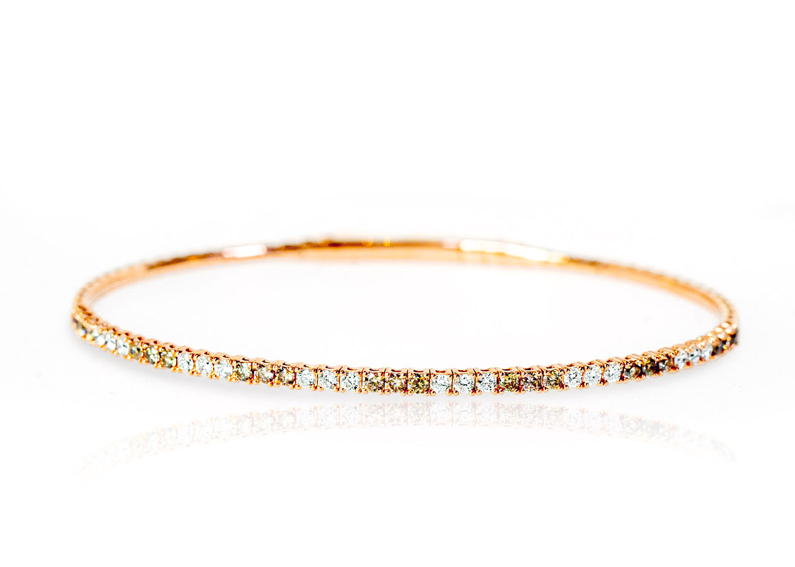 "Ranya" Cognac Diamond Bangle