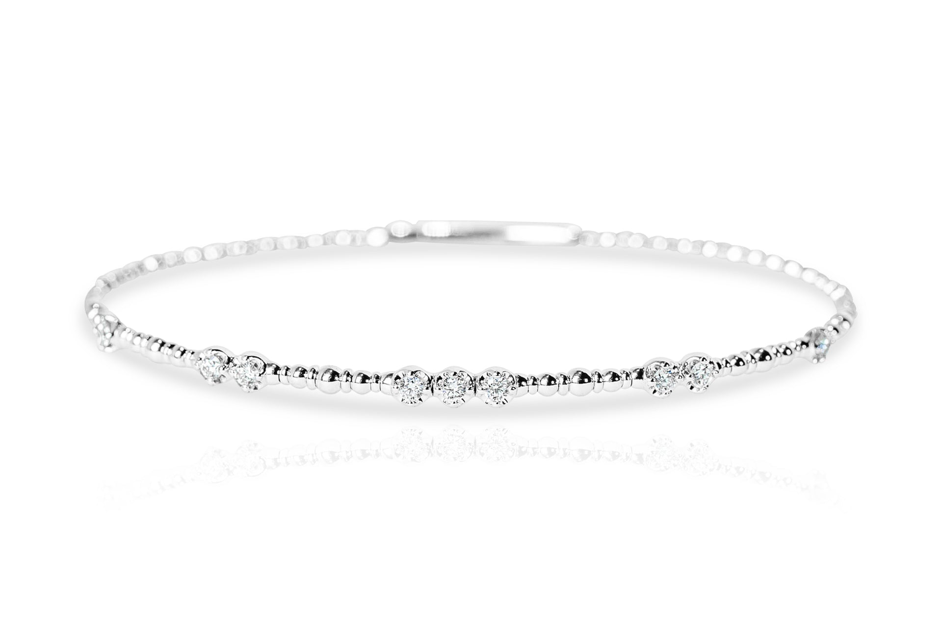 "Stelle" White Gold Bangle