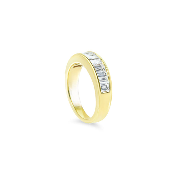 Julien Channel Set Baguette Diamond Band 18k yellow 12Bd-1.39Ct TW