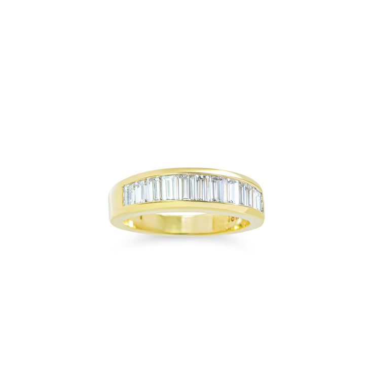 Julien Channel Set Baguette Diamond Band 18k yellow 12Bd-1.39Cttw