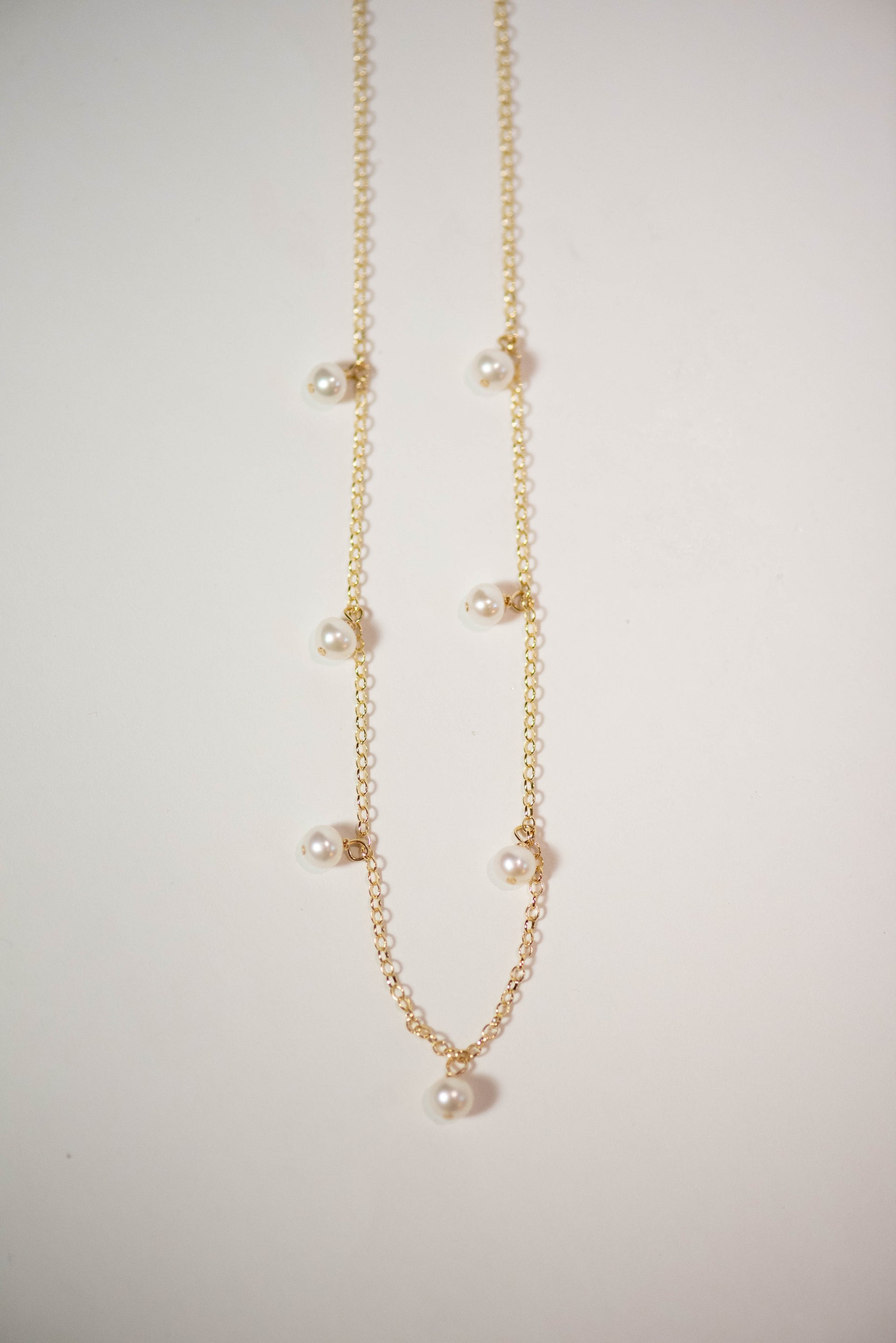 "Marjorie" Pearl Dangle Necklace