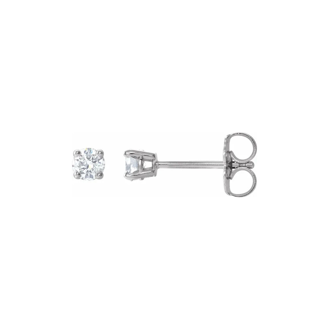 Brilliant Lab Diamond Stud Earrings in 14K Gold