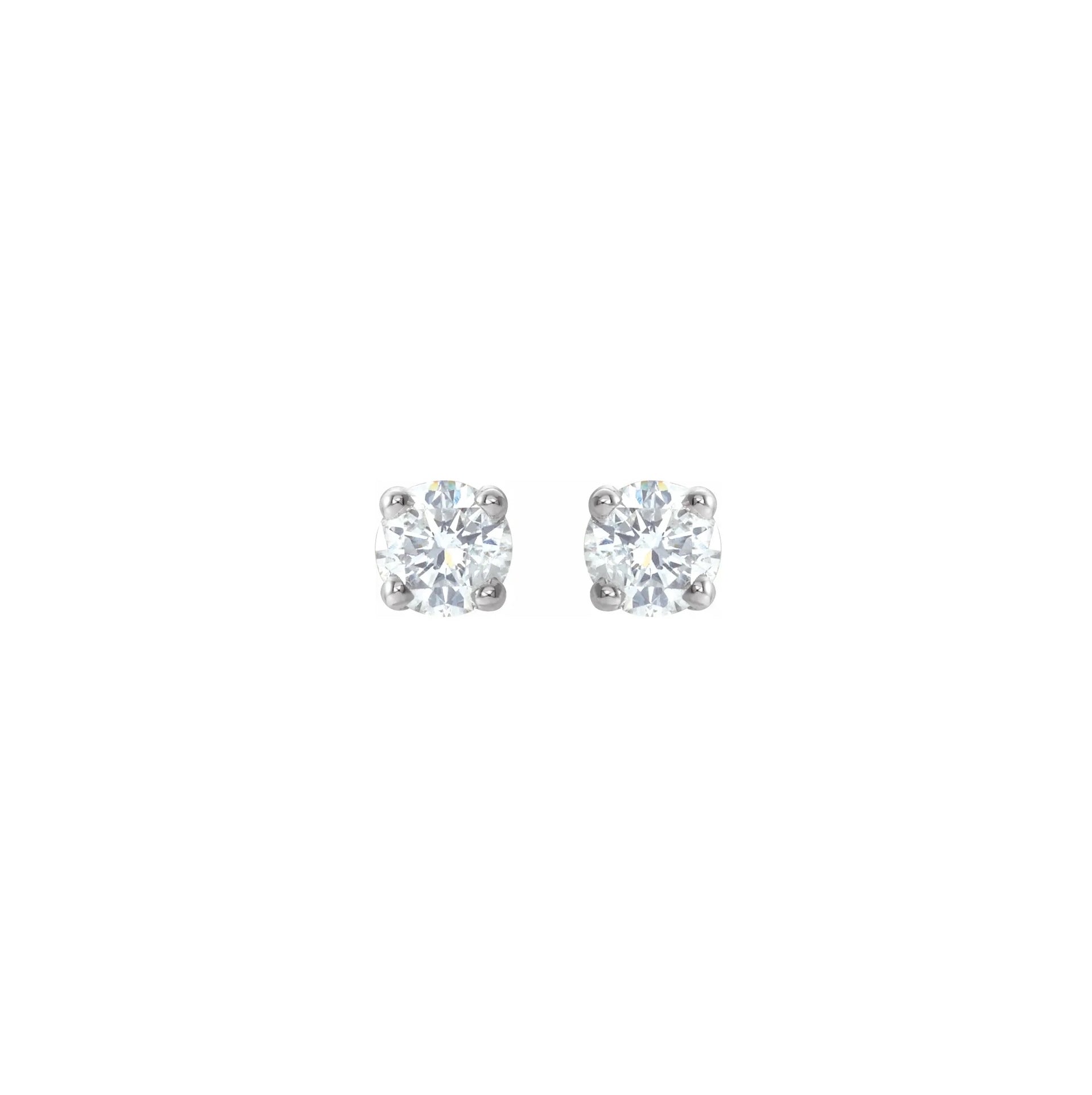 Brilliant Lab Diamond Stud Earrings in 14K Gold