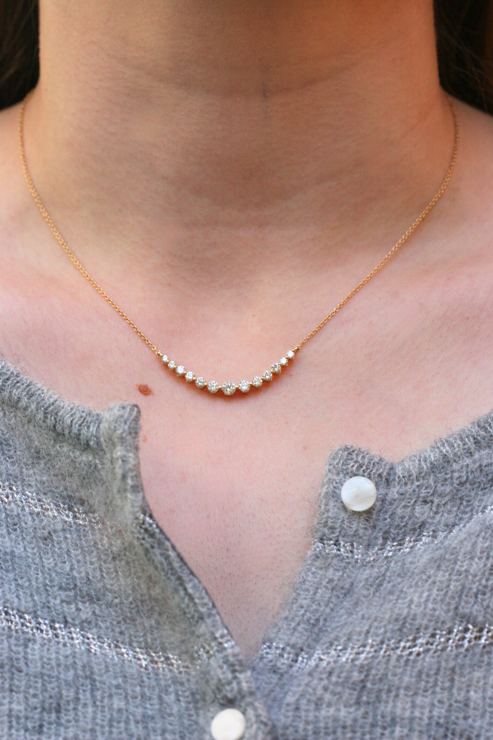 "Smile" Yellow Gold Necklace