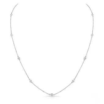 Diamond Bezel Layering Necklace