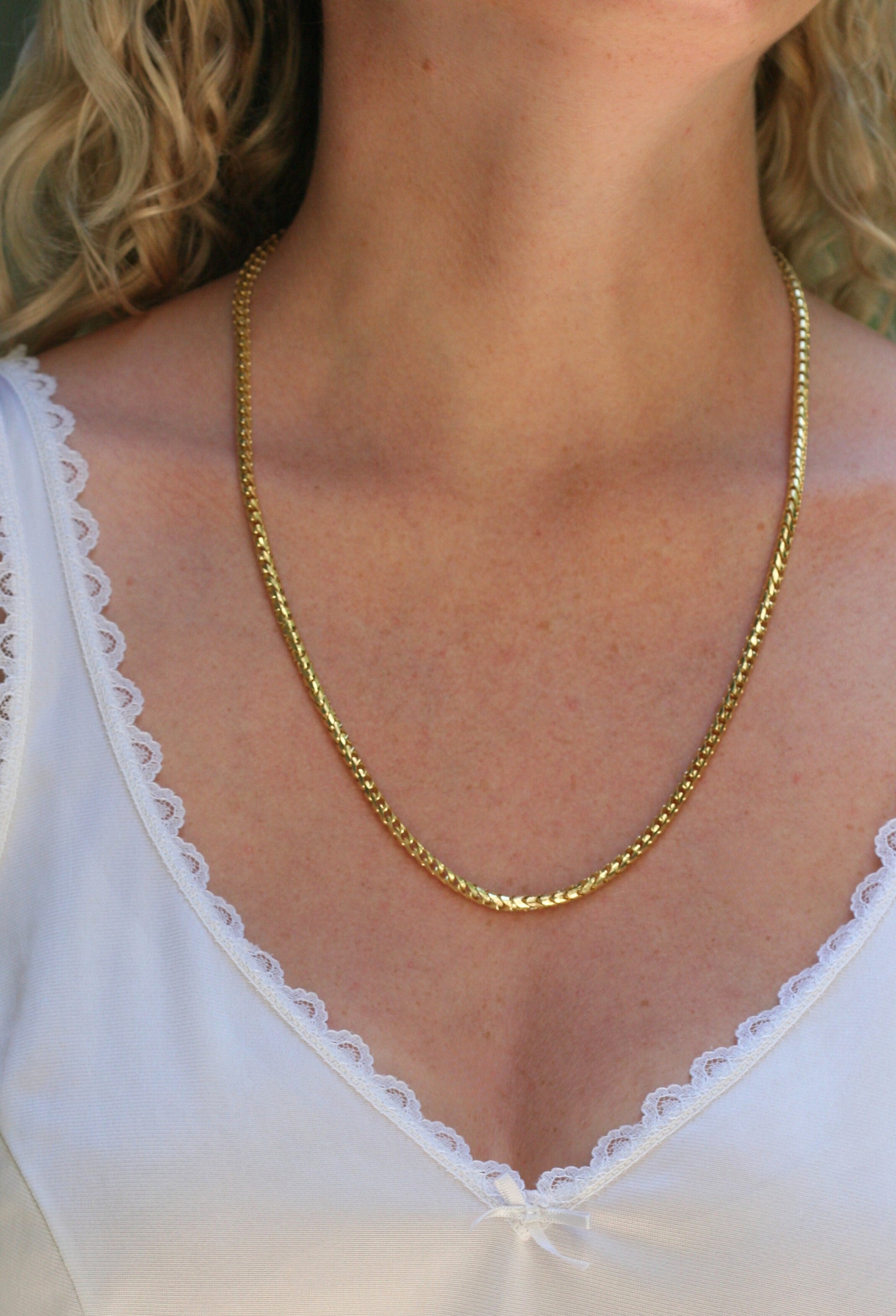 yellow gold chain. franco chain. gift for him. men's chain Local SF jewelry, San francisco, Luxury, hand made, Bay area, gift for her, gift for him. 