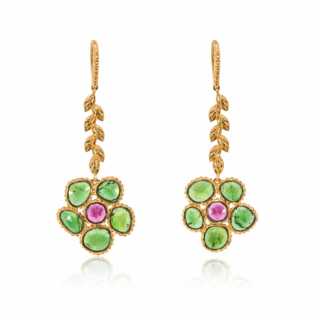 "Poppy" Tourmaline Drop Earrings