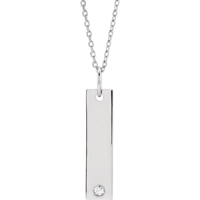 "For You" Diamond Bar Necklace