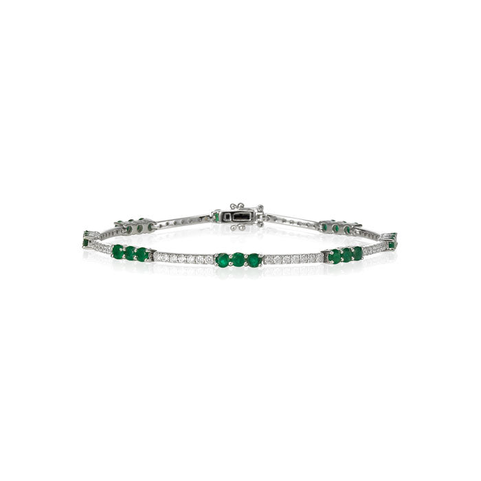 "Emerald Bonbons" Diamond Bracelet