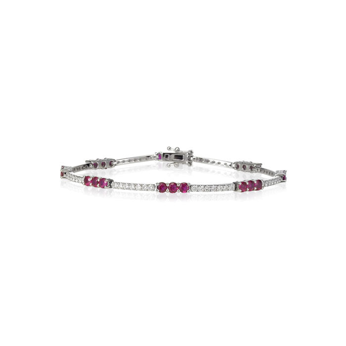 "Ruby Bonbons" Diamond Bracelet