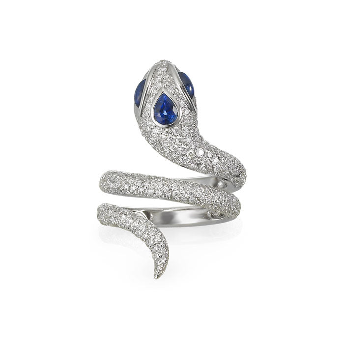"Aspis" Diamond & Sapphire Ring