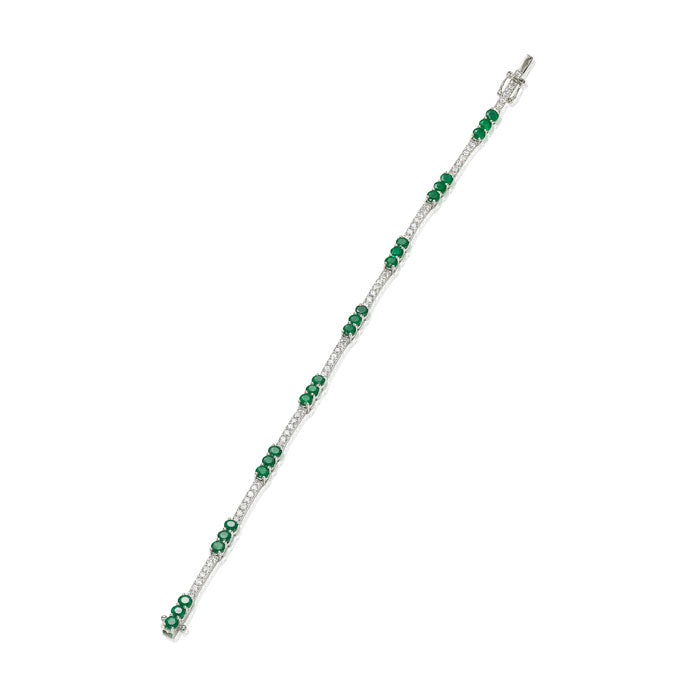 "Emerald Bonbons" Diamond Bracelet