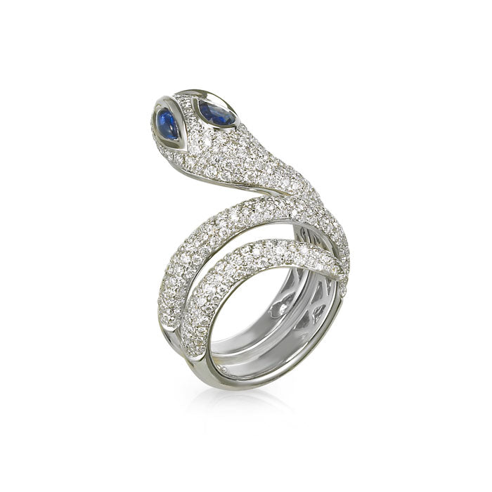 "Aspis" Diamond & Sapphire Ring